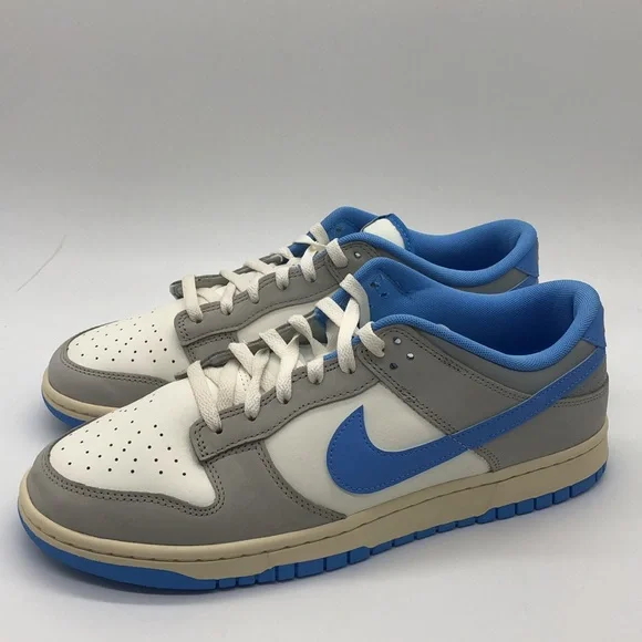 USED Nike Dunk Low Athletic Department Light Grey/Blue/Yellow FN7488-133 No Box - Picture 4 of 9